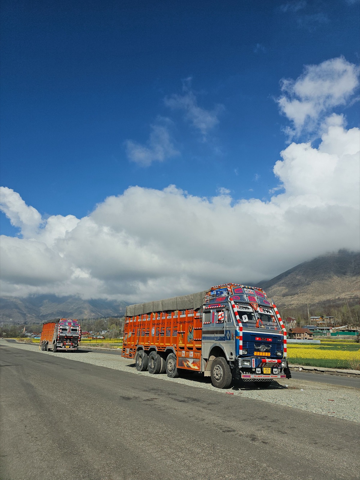 A goods truck on an Indian highway